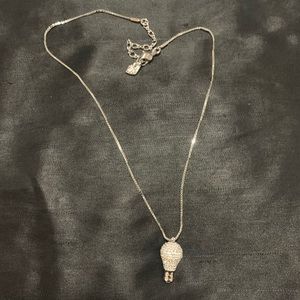 Swarovski Lightbulb Necklace. Swarovski Crystal.